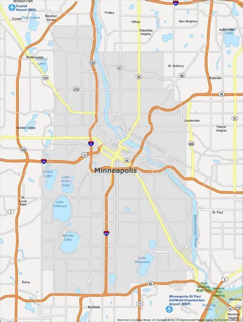 Map Of Minneapolis Minnesota Gis Geography
