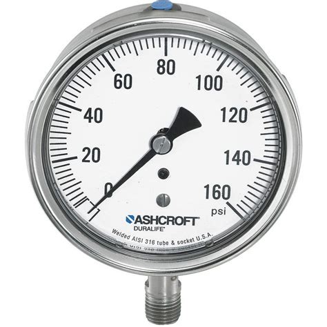 Ashcroft 251009sw02l400 Gauge Pressure 0 To 400 Psi 1009sw 33hr98