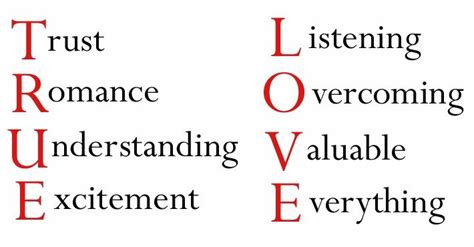 If True Love Were An Acronym What Would Each Letter Mean To You