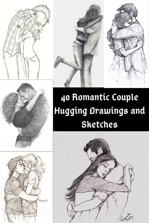 40 Romantic Couple Hugging Drawings And Sketches Romantic Couple Hug