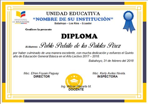 Diplomas Editables En Word Para Imprimir Ayuda Docente