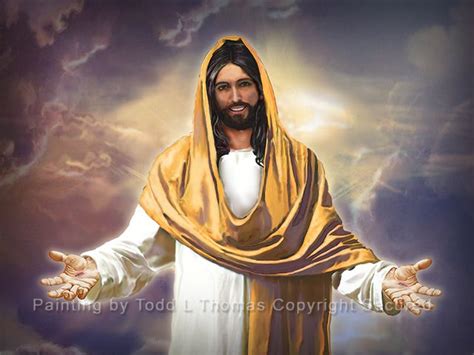 Todd L Thomas Open Arms Digital Painting Jesus Art Jesus Digital