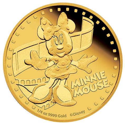 2014 14 Oz Gold Coin Disney Mickey And Friends Minnie Mouse