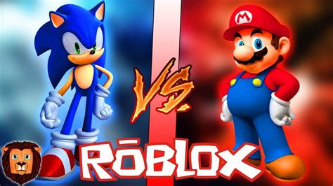 Sonic Vs Mario En Roblox Batalla Epica De Personajes En Roblox Youtube