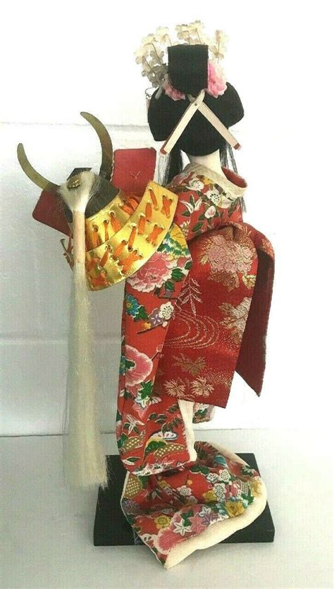 Vintage Japanese Silk Geisha Doll 16 Estate Figurine Etsy