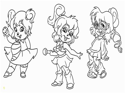 Brittany And The Chipettes Coloring Pages Divyajanan