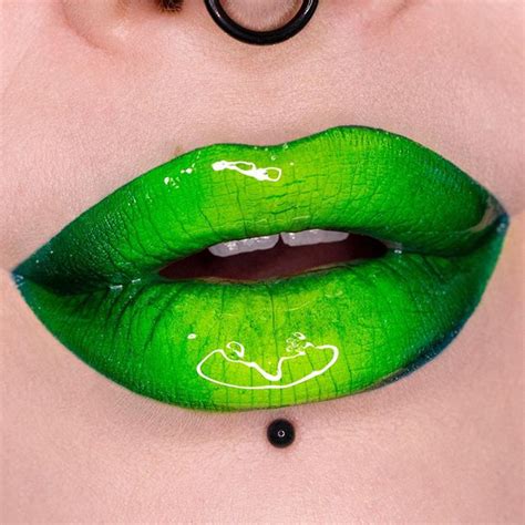 A L E X A N D R A • Alexmarieartistry • Instagram Photos And Videos Green Lips Green
