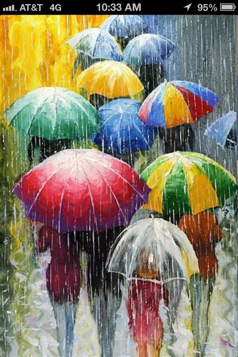 Pretty Umbrellas Umbrella Painting Rain Painting Umbrella Art