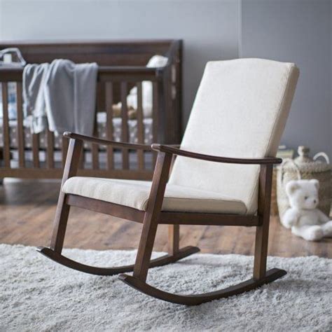 Belham Living Holden Modern Rocking Chair Upholstered Ivory