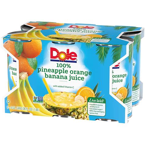 Dole Pineapple Orange Banana Juice 100 Fruit Juice