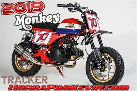 And if that sentence means nothing to you knobby tires and skid plates are available from the aftermarket if you want to tackle more serious trails. Custom 2019 Honda Monkey 125 'TRACKER' Mini Bike ...