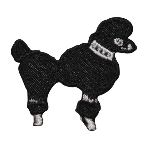 Id 8487a Black Poodle Dog Patch Fancy Show Puppy Embroidered Iron On
