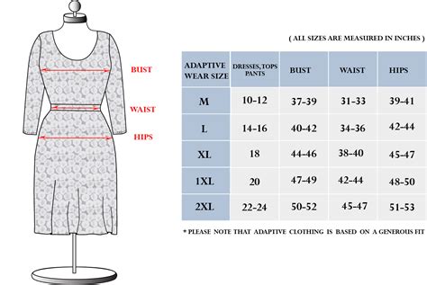 Dresses Size Chart Sizing And Fitting Measurement Reverasite