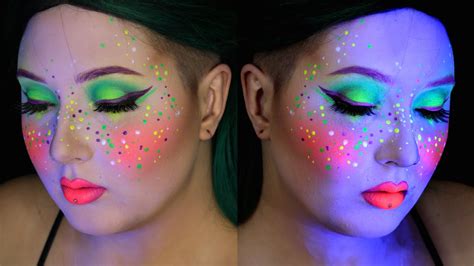 Neon Colorful Edc Makeup Tutorial Jordan Hanz Youtube