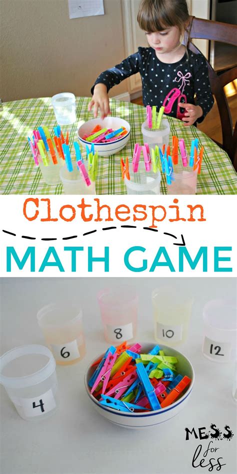 Clothespin Math Preschool Math Activity Preschool Fine Motor