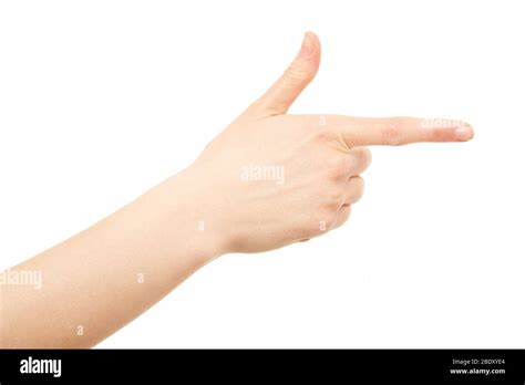 Woman Index Finger Hand Gesture Stock Photo Alamy