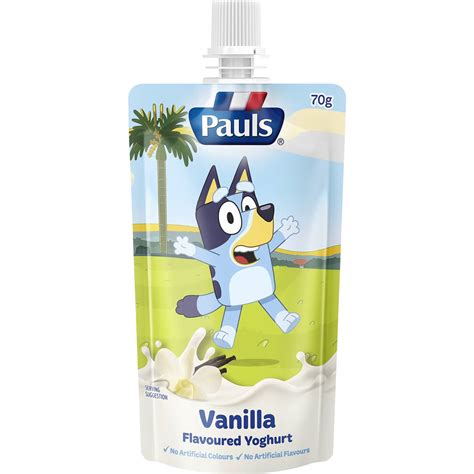 Pauls Bluey Yoghurt Pouch Vanilla 70g Woolworths