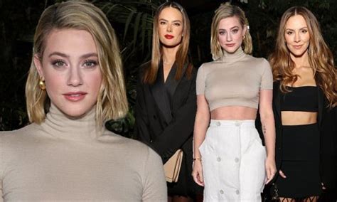 Lili Reinhart Flashes Her Toned Abs In Crop Top And Maxi Skirt As She Joins A Leggy Katharine