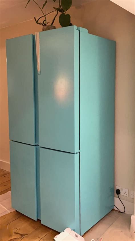 How To Paint A Refrigerator Low Budget Retro Refrigerator Alphafoodie