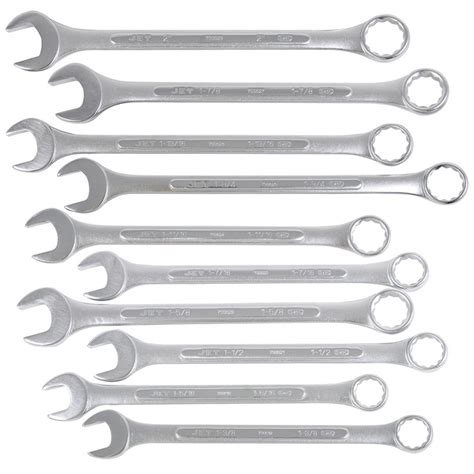 Jet 700128 10 Piece Sae Jumbo Raised Panel Wrench Set Bc Fasteners