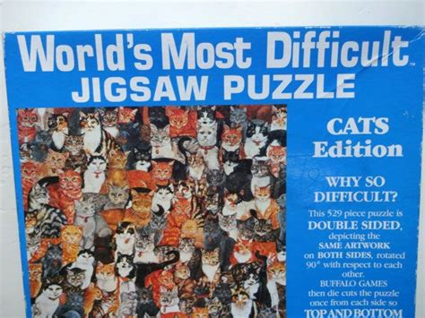 Vintage Worlds Most Difficult Jigsaw Puzzle Cat Edition Etsy Uk
