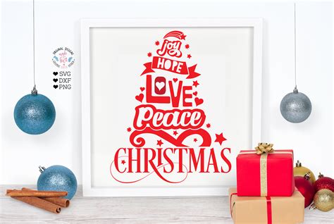 Joy Hope Love Peace Christmas 383542 Printables Design Bundles
