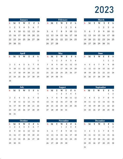 Free 2023 Calendar Printable With Holidays Time And Date Calendar