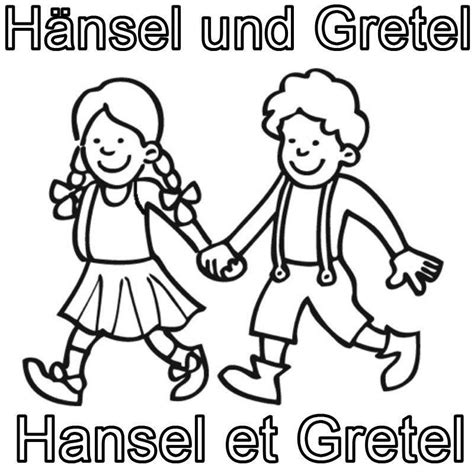 Bastelvorlagen zum ausdrucken kostenlos als pdf kribbelbunt eine sammlung von farbung bilder herbst malvorlagen zum Ausmalbild Französisch lernen: Hänsel und Gretel - Hansel et Gretel kostenlos ausdrucken