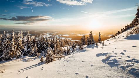 Sunny Winter Landscape Wallpapers Wallpaper Cave