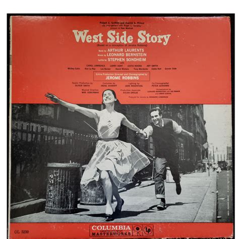 West Side Story Original Broadway Cast By Leonard Bernstein Jerome Robbins Carol Lawrence