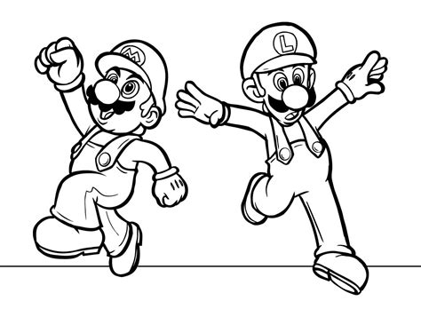 Laminas Para Colorear Coloring Pages Mario Y Luigi Para Dibujar