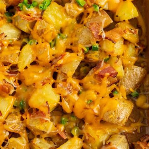 Cheesy Bacon Oven Potatoes ⋆ Real Housemoms
