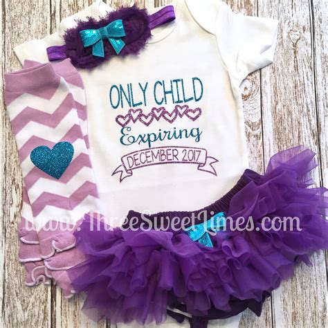 Only Child Expiring Baby Announcement Outfit Promoted To Big Etsy