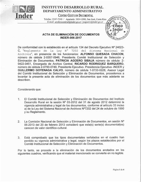 Pdf Acta De EliminaciÓn De Documentos 0422 0451 Encargada De