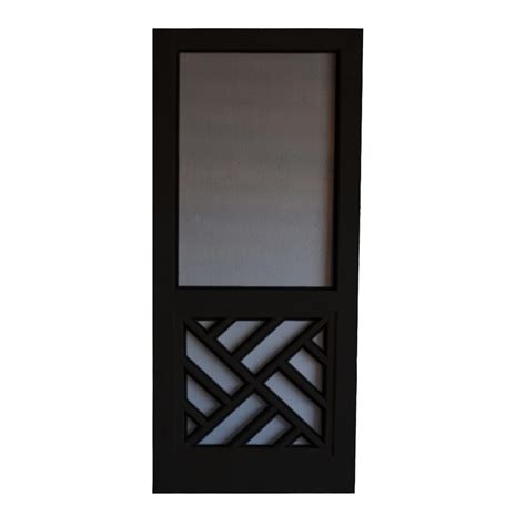 Check spelling or type a new query. Screen Tight Chippendale Black Wood Screen Door (Common ...