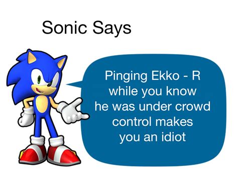 Sonic Says Ekkomains