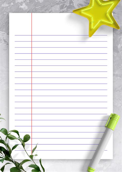 Printable Notebook Paper 9 Free Pdf Documents Download Download