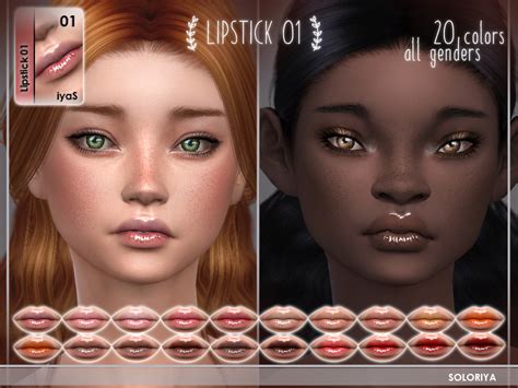 Soloriyas Custom Content Eyes N 01 02 Lipstick N 01 Sims 4