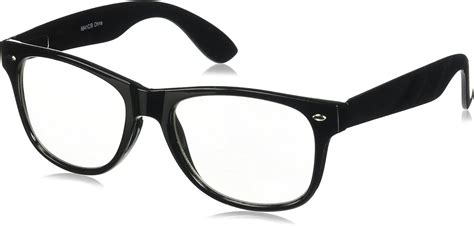 retro nerd geek oversized black framed spring temple clear lens eye glasses amazon ca clothing
