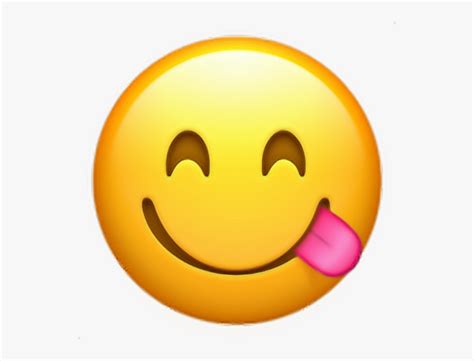 Yummy Emoji Sticker Smile Emoji Png Transparent Png Transparent