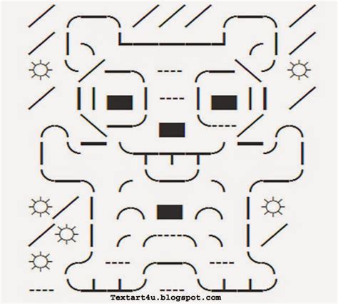 Silly Bear Unicode Twitter Art Copy Paste Code Cool