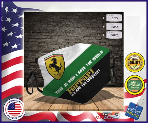Buy the best and latest face mask ferrari on banggood.com offer the quality face mask ferrari on sale with worldwide free shipping. Ferrari this is how I save the world Cloth Face Mask | Boxbox Branding-Luxury t-shirts online in USA