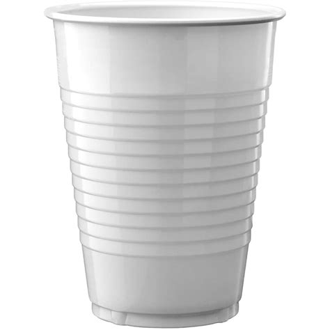 Crown Display White Plastic Cups Bulk Party Pack Heavy Duty Disposable White Plastic Cups