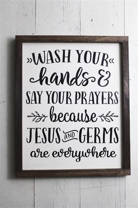Wash Your Hands And Say Your Prayers Bathroom Wall Decor Bathroom