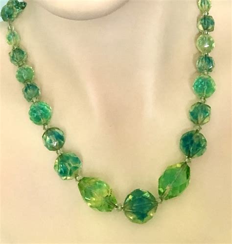 1930s Uranium Glass Beads Sold Jewels Past Vintage Costume Jewellery