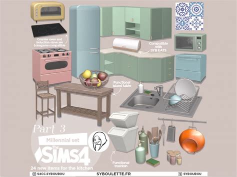 Millennial Part 3 Kitchen Cc Sims 4 Syboulette Custom Content For The