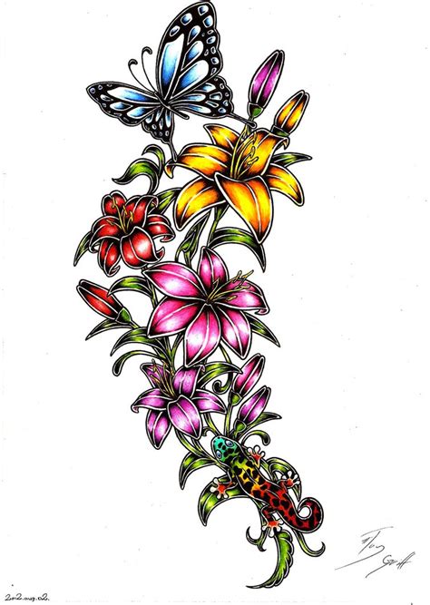 Flowers Tattoo Design By Taygriff On Deviantart