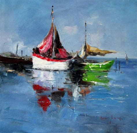 Painting By Lermay Chiang China Artmajeur Painting Boat Painting