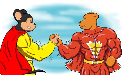 Mighty Mouse And Super Ted By Caseyljones On Deviantart