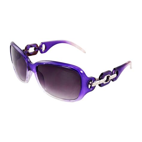 Shop Square Fashion Sunglasses Purple Clear 2tone Frame Purple Black Lenses For Women Free